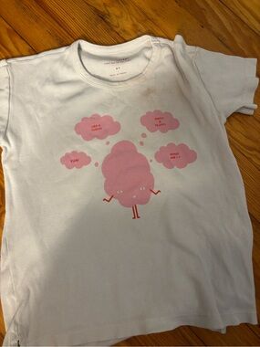 Tiny Cottons Tee with Pink Cotton Candy Graphic